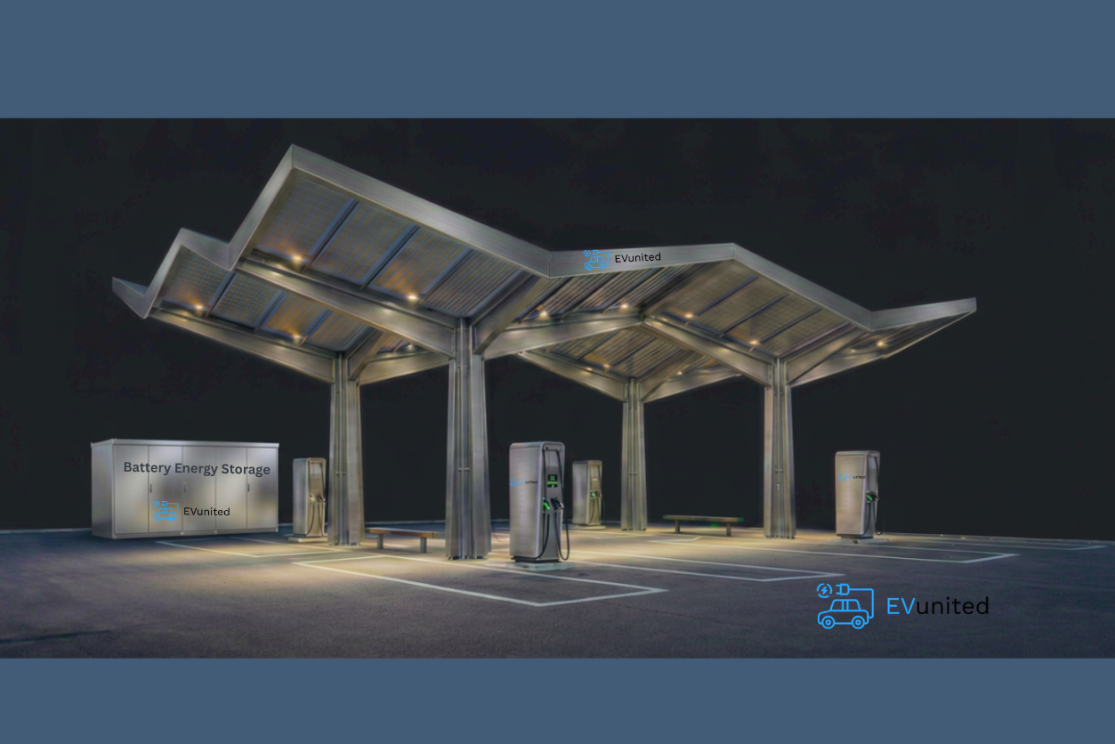 Silver EVunited Alpi EV Chargers with Canopy (2)