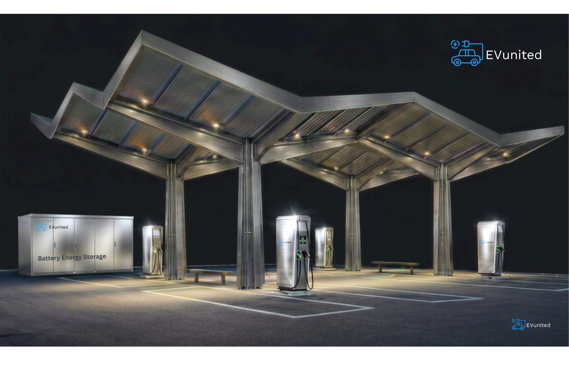 Silver EVunited Alpi EV Chargers with Canopy (6)